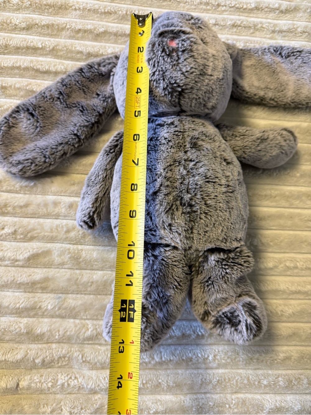 Grey Plush Bunny Soft Toy for Kids - Snuggle Comfort - Picture 2 of 5